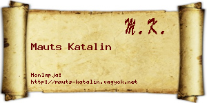 Mauts Katalin névjegykártya